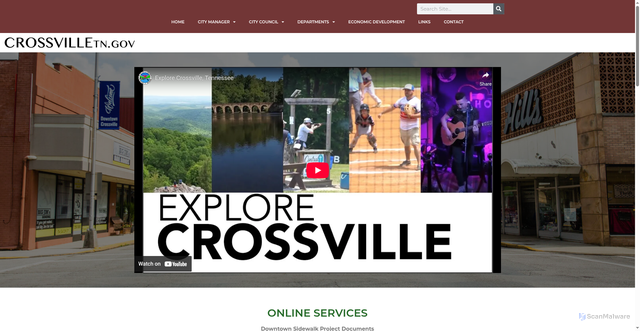 Security scan screenshot of https://crossvilletn.gov/