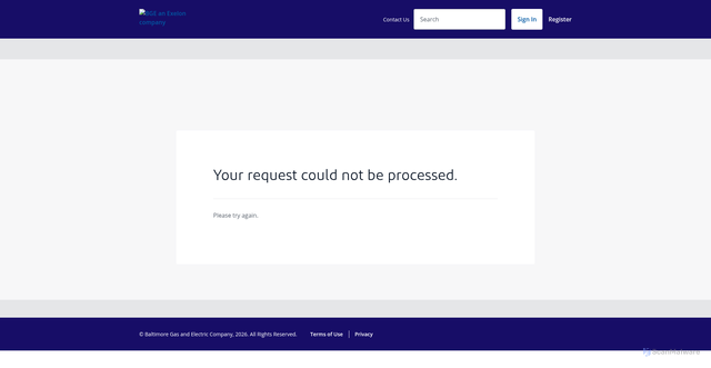 Security scan screenshot of https://outagemap.bge.com/