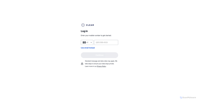 Security scan screenshot of https://my.clearme.com