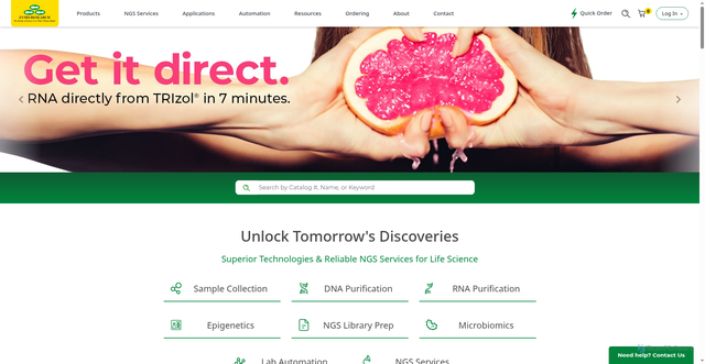 Security scan screenshot of https://zymoresearch.com