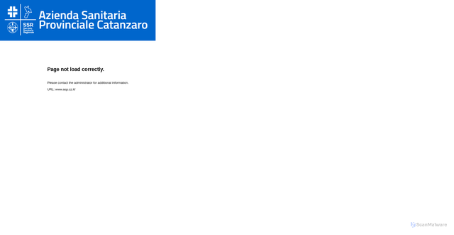 Security scan screenshot of https://www.asp.cz.it/