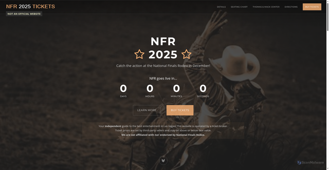 Security scan screenshot of https://www.nfr2025.com/