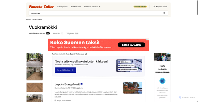 Security scan screenshot of https://fonecta.se