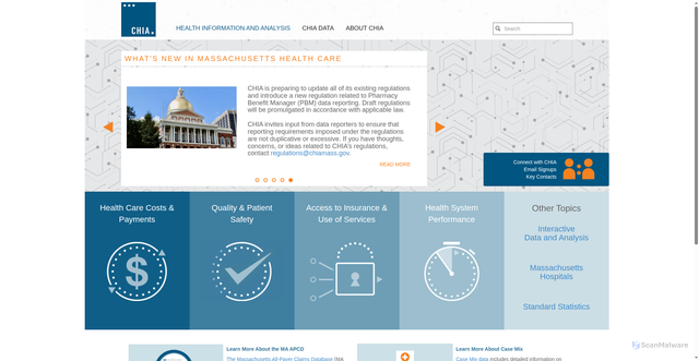 Security scan screenshot of https://chiamass.gov/