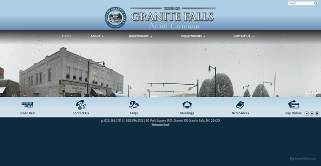 Security scan screenshot of https://granitefallsnc.gov/