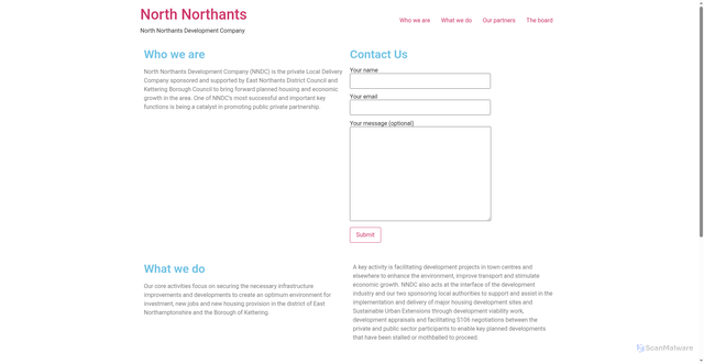 Security scan screenshot of http://www.nndev.co.uk
