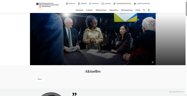 Security scan screenshot of https://www.bmz.de/de