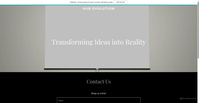 Security scan screenshot of https://hubevolution.se