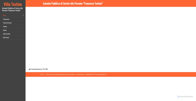Security scan screenshot of https://www.casadiriposocorato.it/