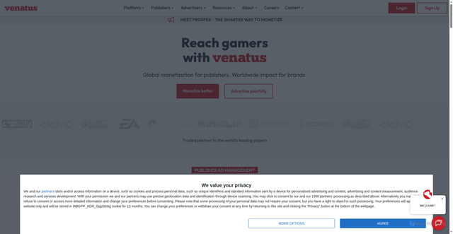 Security scan screenshot of https://venatusmedia.com