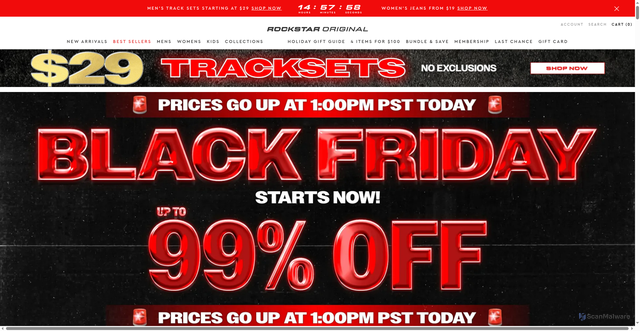 Security scan screenshot of https://www.rockstaroriginal.com/?srsltid=AfmBOoqzDpPbo_k2WvUJEsUflqJHulXswCSbb2Y1d38ptKPdnT-d7oQM