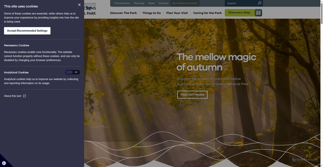 Security scan screenshot of https://www.southdowns.gov.uk/