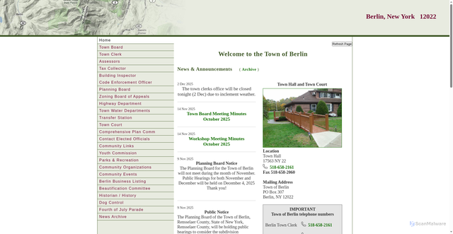 Security scan screenshot of https://berlinnyus.gov/