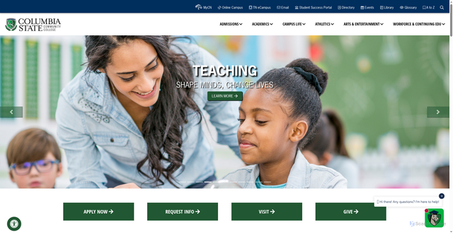 Security scan screenshot of https://www.columbiastate.edu/