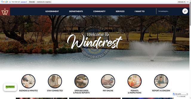 Security scan screenshot of https://www.windcrest-tx.gov/