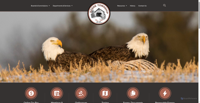 Security scan screenshot of https://keenetownshipmi.gov/