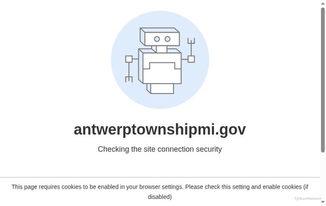 Security scan screenshot of https://antwerptownshipmi.gov/
