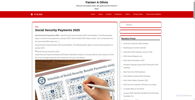 Security scan screenshot of https://farmeraolivia.pages.dev/ponlq-social-security-payments-2025-omzvo/