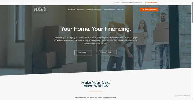 Security scan screenshot of https://mortgagebrothersatl.com/