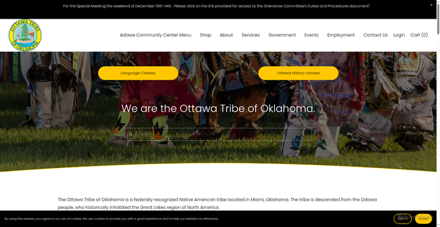 Security scan screenshot of https://www.ottawatribe.gov/
