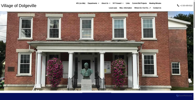 Security scan screenshot of https://villageofdolgeville.gov/