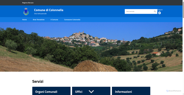 Security scan screenshot of https://www.comune.colonnella.te.it/