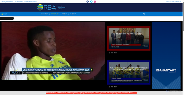 Security scan screenshot of https://www.rba.co.rw/tv