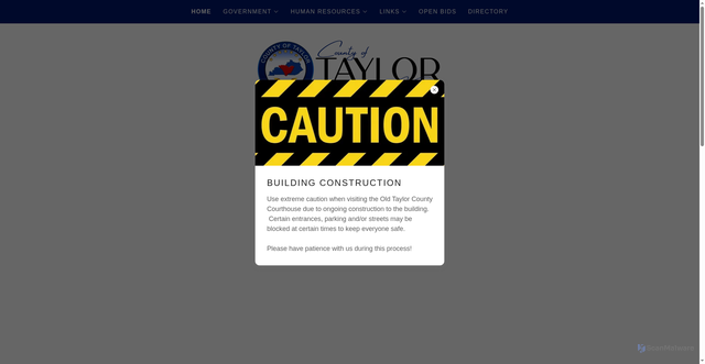 Security scan screenshot of https://taylorcountyky.gov/