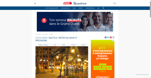 Security scan screenshot of https://partir.ouest-france.fr/meteo/seattle-idvillemeteo-131.html