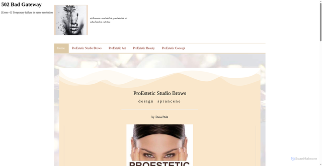 Security scan screenshot of https://proestetic.ro