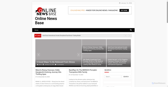 Security scan screenshot of https://onlinenewsbase.com/