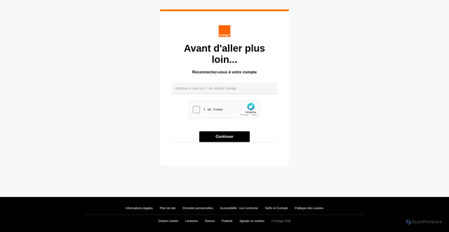 Security scan screenshot of https://www.orangeverification.vercel.app/