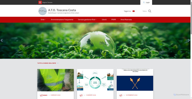 Security scan screenshot of https://www.atotoscanacosta.it