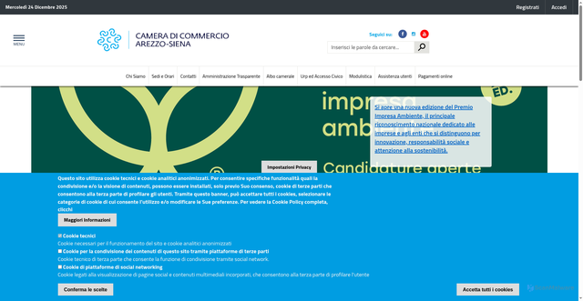 Security scan screenshot of https://www.as.camcom.it/