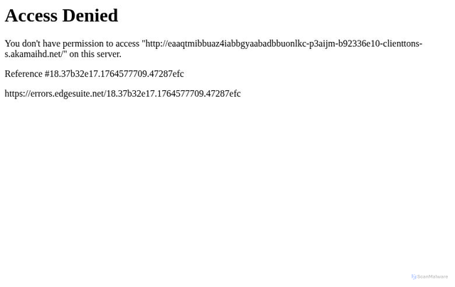 Security scan screenshot of https://eaaqtmibbuaz4iabbgyaabadbbuonlkc-p3aijm-b92336e10-clienttons-s.akamaihd.net/
