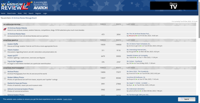 Security scan screenshot of https://forums.airshows.co.uk/