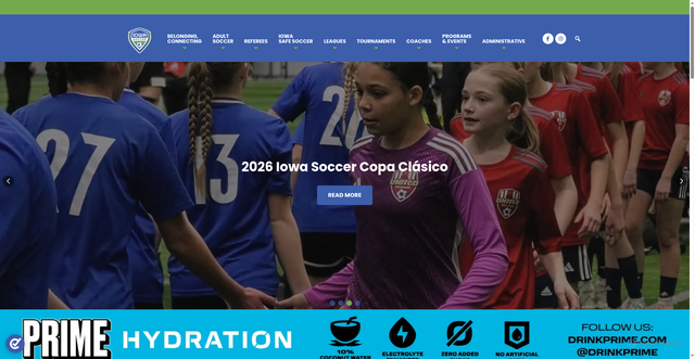 Security scan screenshot of https://www.iowasoccer.org/