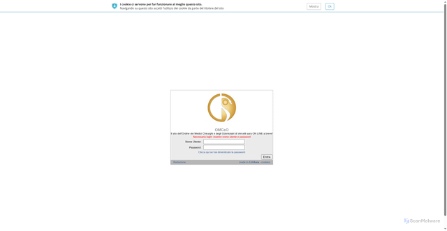 Security scan screenshot of https://www.ordinemedicivercelli.it