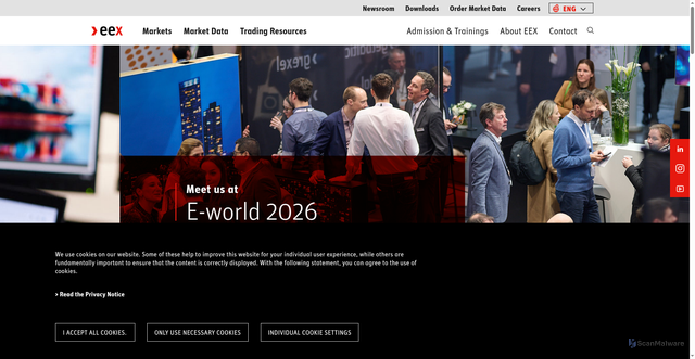 Security scan screenshot of https://www.eex.com