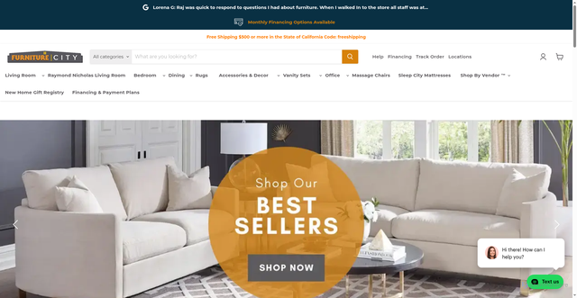 Security scan screenshot of https://furniturecity.com