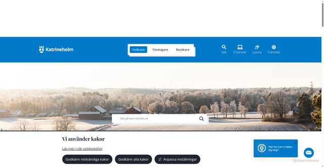 Security scan screenshot of https://www.katrineholm.se/
