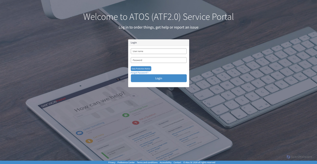 Security scan screenshot of https://atosglobalcatworker.service-now.com