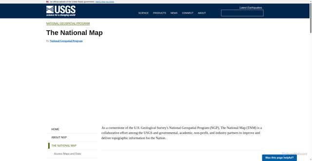 Security scan screenshot of https://nationalmap.gov/