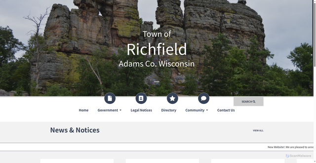 Security scan screenshot of https://richfieldadamscowi.gov/