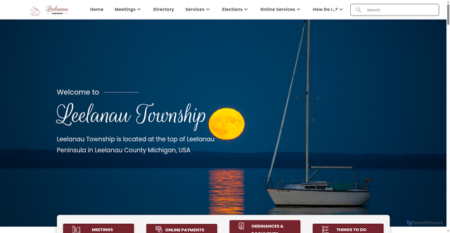 Security scan screenshot of https://leelanautownshipmi.gov/