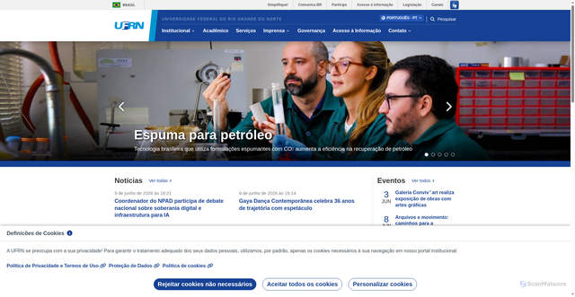Security scan screenshot of https://www.ufrn.br