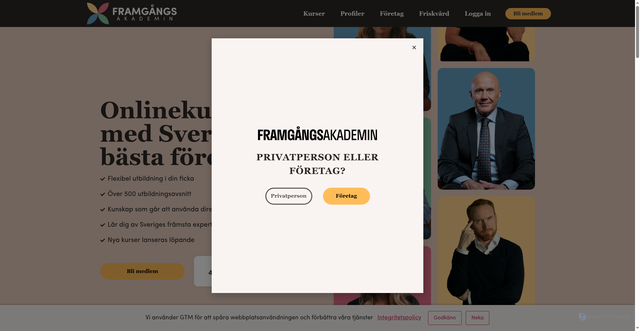 Security scan screenshot of https://framgangsakademin.se/