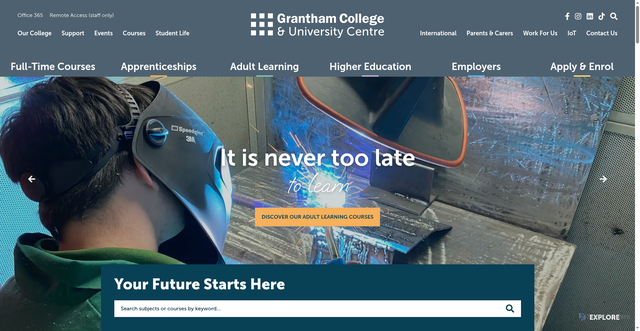 Security scan screenshot of https://www.grantham.ac.uk/