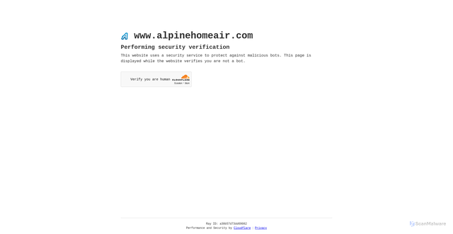 Security scan screenshot of https://alpinehomeair.com