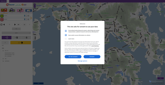 Security scan screenshot of https://map.citybus.com.hk